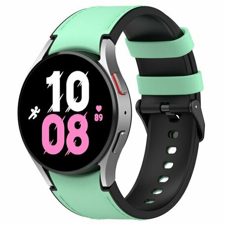 Leder + Silikonarmband - Größe: Large - Grün - Samsung Galaxy Watch 7 - 40mm & 44mm