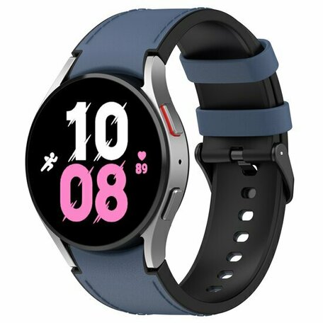 Leder + Silikonarmband - Größe: Large - Dunkelblau - Samsung Galaxy Watch 7 - 40mm & 44mm