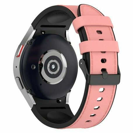 Leder + Silikonarmband - Größe: Large - Pink - Samsung Galaxy Watch 7 - 40mm & 44mm