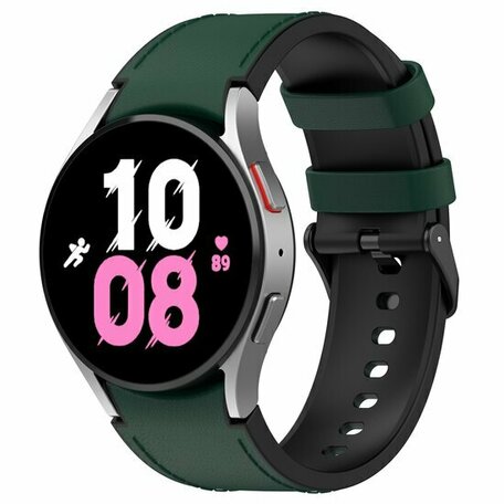 Leder + Silikonarmband - Größe: Large - Dunkelgrün - Samsung Galaxy Watch 7 - 40mm & 44mm