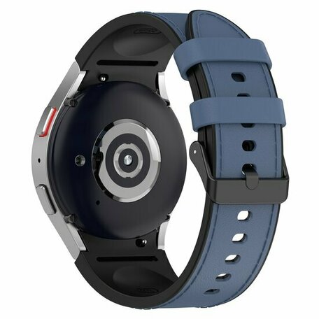 Leder + Silikonarmband - Größe: Small - Dunkelblau - Samsung Galaxy Watch 7 - 40mm & 44mm