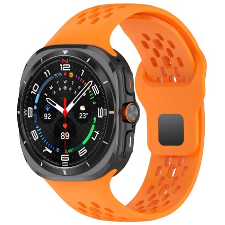 Silikon-Sportband Holes Style - Orange - Samsung Galaxy Watch Ultra 47mm