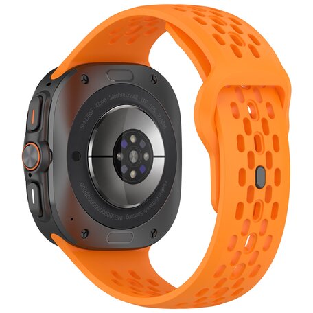 Silikon-Sportband Holes Style - Orange - Samsung Galaxy Watch Ultra 47mm