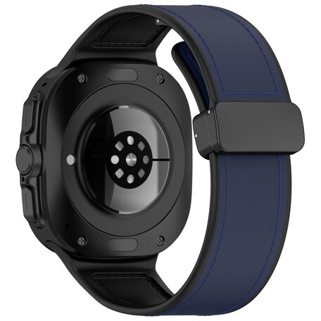 Hybrid Leder + Silikonband - Dunkelblau - Samsung Galaxy Watch Ultra 47mm