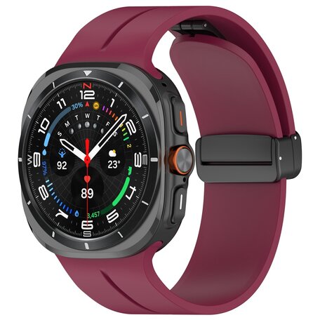 D-Buckle-Sportarmband - Weinrot - Samsung Galaxy Watch Ultra 47mm