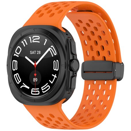 D-Buckle Silikon-Sportband - Orange - Samsung Galaxy Watch Ultra 47mm