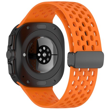 D-Buckle Silikon-Sportband - Orange - Samsung Galaxy Watch Ultra 47mm