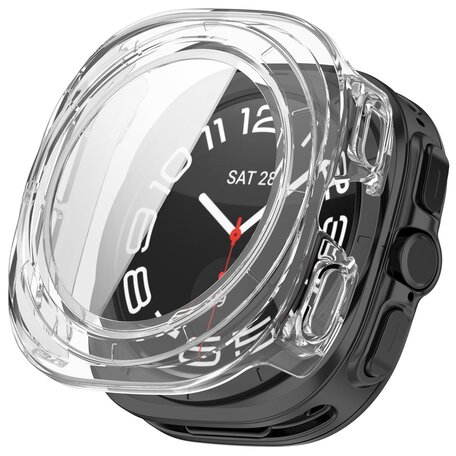 Hartschalenetui mit Displayschutzfolie (wasserdicht) - Transparent - Samsung Galaxy Watch Ultra 47mm