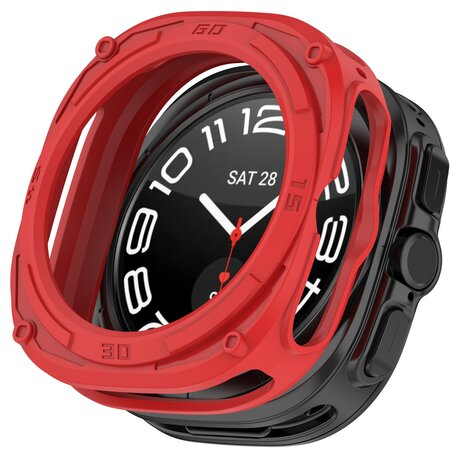 TPU Armour Gehäuse (offene Vorderseite) - Rot - Samsung Galaxy Watch Ultra 47mm