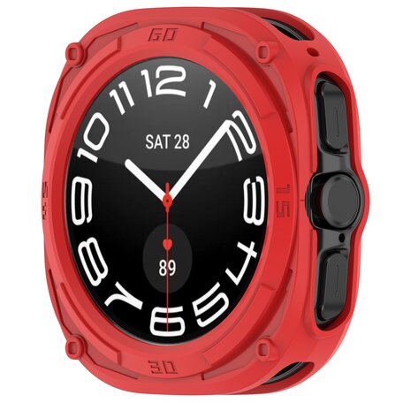 TPU Armour Gehäuse (offene Vorderseite) - Rot - Samsung Galaxy Watch Ultra 47mm