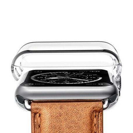 Hartschalengehäuse 42mm (vollständig geschützt) - Transparent - Geeignet für Apple Watch 42 mm