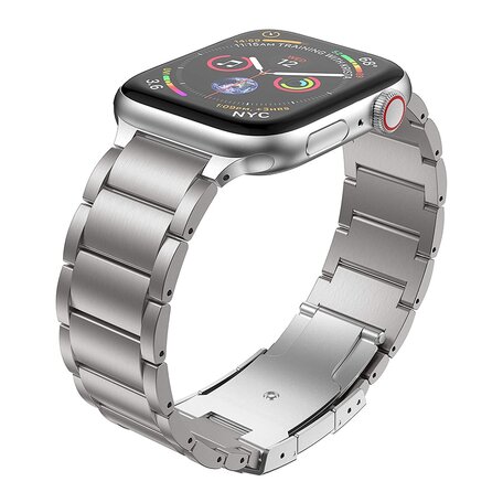 Titanium Gliederarmband - Silber - Passend für Apple Watch 38mm / 40mm / 41mm / 42mm