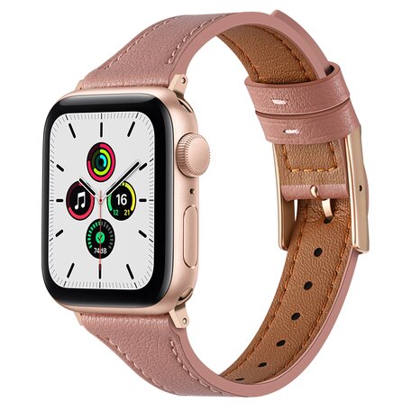 Lederarmband - Altrosa - Geeignet für Apple Watch 44mm / 45mm / 46mm / 49mm