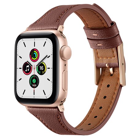 Lederarmband - Braun - Geeignet für Apple Watch 44mm / 45mm / 46mm / 49mm