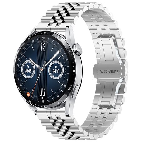 Stahlband - Silber - Huawei Watch GT 5 (Pro) / GT 4 / GT 3 / GT 2 - 46mm