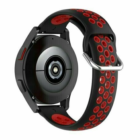 Silikon-Sportarmband mit Schnalle - Schwarz + Rot - Huawei Watch GT 5 (Pro) / GT 4 / GT 3 / GT 2 - 46mm