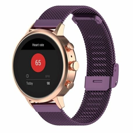 Huawei Watch GT 4 & GT 5 - 41mm / GT 5 Pro - 42mm - Milanaise Band mit Klemmverschluss - Violett