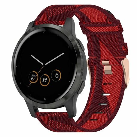 Huawei Watch GT 4 & GT 5 - 41mm / GT 5 Pro - 42mm - Canvas-Nylon-Armband - Rot