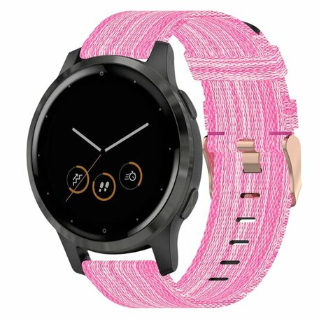 Huawei Watch GT 4 & GT 5 - 41mm / GT 5 Pro - 42mm - Canvas-Nylon-Armband - Rosa