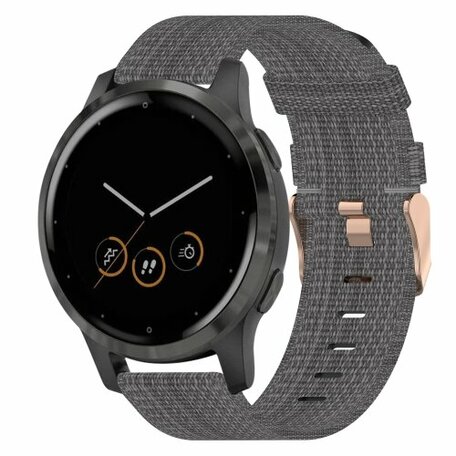 Huawei Watch GT 4 & GT 5 - 41mm / GT 5 Pro - 42mm - Canvas-Nylon-Armband - Dunkelgrau