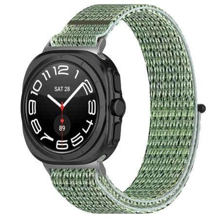 Nylon Sport Looparmband - Hellgrün - Samsung Galaxy Watch Ultra 47mm