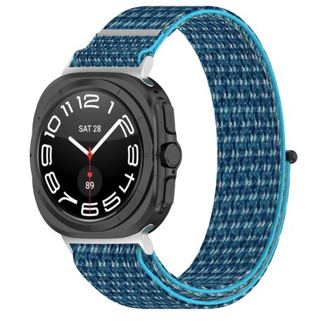 Nylon Sport Looparmband - Blau - Samsung Galaxy Watch Ultra 47mm