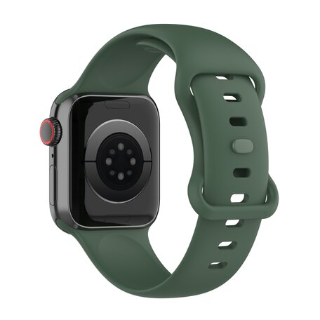 Silikon-Sportband - Dunkelgrün - Größe: S/M - Passend für Apple Watch 44mm / 45mm / 46mm / 49mm