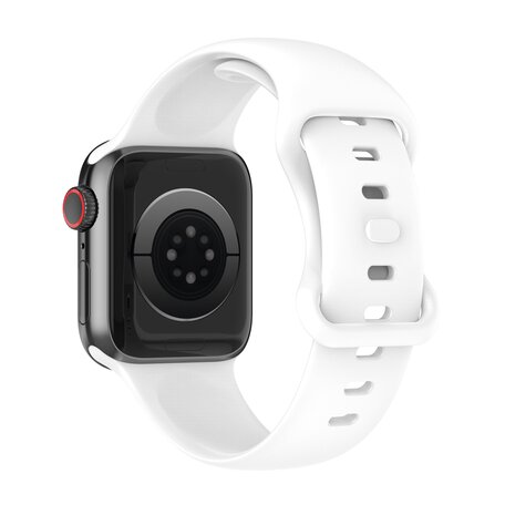 Silikon-Sportband - Weiß - Größe: S/M - Geeignet für Apple Watch 44mm / 45mm / 46mm / 49mm