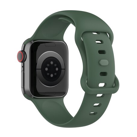 Silikon-Sportband - Dunkelgrün - Größe: S/M - Passend für Apple Watch 38mm / 40mm / 41mm / 42mm