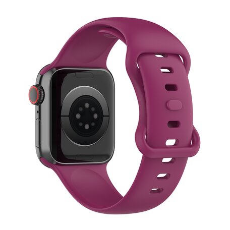 Silikon-Sportband - Weinrot - Größe: M/L - Passend für Apple Watch 38mm / 40mm / 41mm / 42mm