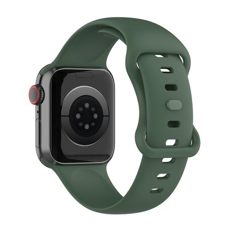 Silikon-Sportband - Dunkelgrün - Größe: M/L - Passend für Apple Watch 38mm / 40mm / 41mm / 42mm