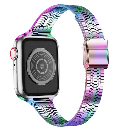 Edelstahl Slim Fit Armband - Mehrfarbig - Passend für Apple Watch 38mm / 40mm / 41mm / 42mm