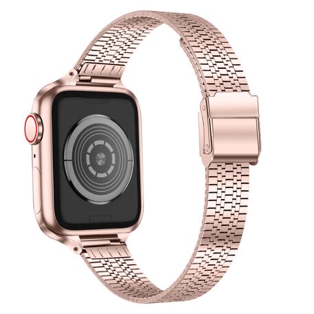 Edelstahlband mit schmaler Passform - Roségold - Geeignet für Apple Watch 38mm / 40mm / 41mm / 42mm