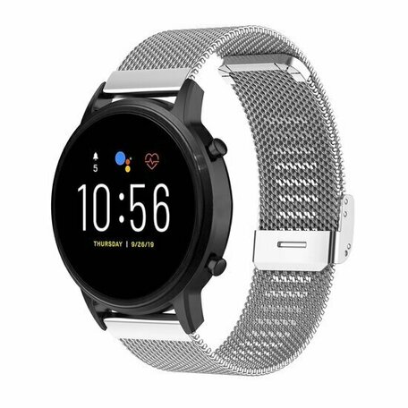 Garmin Venu 3s / Vivoactive 4s / Venu 2s / Vivomove 3s / Forerunner 255s - Milanaise Armband mit Clipverschluss - Silber