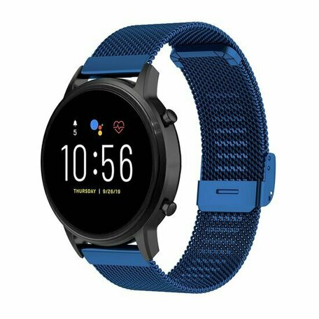 Garmin Venu 3s / Vivoactive 4s / Venu 2s / Vivomove 3s / Forerunner 255s - Milanaiseband mit Clipverschluss - Dunkelblau