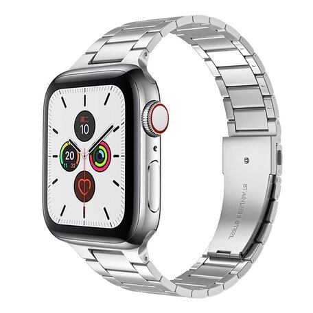 Stahlgliederarmband - Silber - Geeignet für Apple Watch 38mm / 40mm / 41mm / 42mm