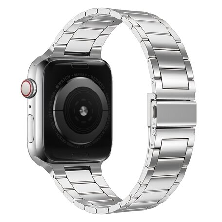 Stahlgliederarmband - Silber - Geeignet für Apple Watch 38mm / 40mm / 41mm / 42mm