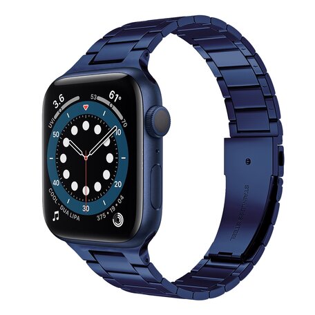 Stahlgliederarmband - Dunkelblau - Geeignet für Apple Watch 38mm / 40mm / 41mm / 42mm