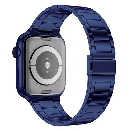 Stahlgliederarmband - Dunkelblau - Geeignet für Apple Watch 38mm / 40mm / 41mm / 42mm