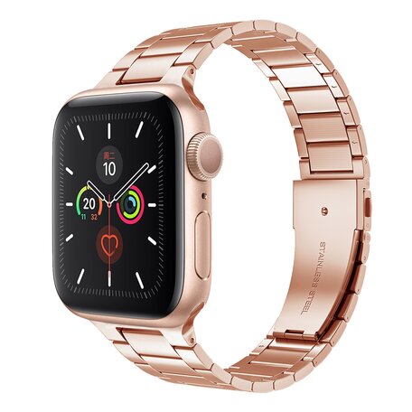 Stahlgliederarmband - Champagner Gold - Passend für Apple Watch 38mm / 40mm / 41mm / 42mm