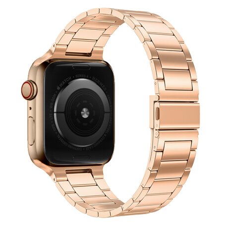 Stahlgliederarmband - Champagner Gold - Passend für Apple Watch 38mm / 40mm / 41mm / 42mm