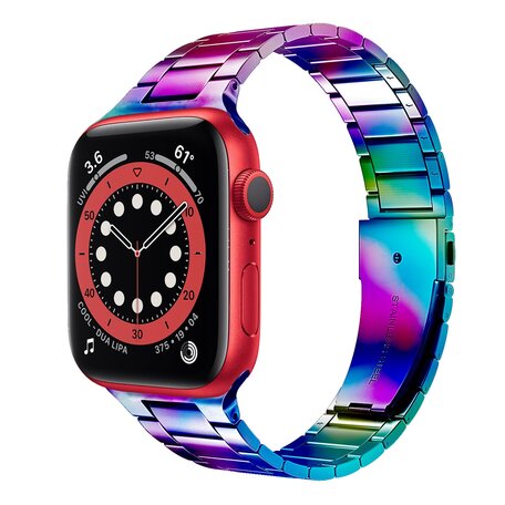 Stahlgliederarmband - Mehrfarbig - Passend für Apple Watch 38mm / 40mm / 41mm / 42mm