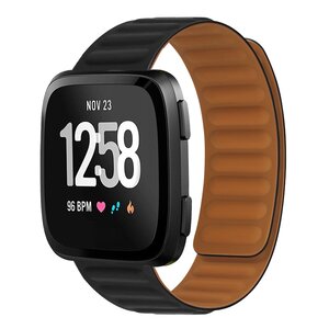 Fitbit Versa 3/4 & Sense 1/2 - Silikon-Schleifenband - Schwarz